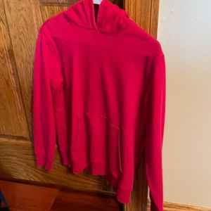 Youth Large Lands’ End Plain Red Hoodie